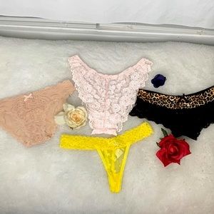 4 NWT pair of panties 3 small and 1 is a 5/6 various makers